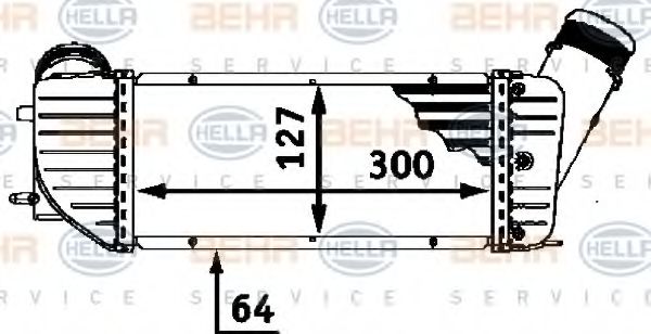 HELLA 8ML376723371 Интеркулер HELLA для CITROEN