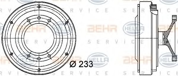 HELLA 8MV376727181 Вентилятор системы охлаждения двигателя 