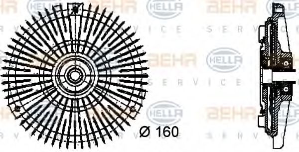 HELLA 8MV376732451 Вентилятор системы охлаждения двигателя для SSANGYONG