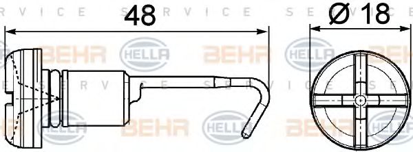 HELLA 9NS376747011 Радиатор охлаждения двигателя HELLA для PORSCHE