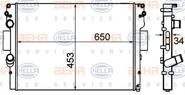 HELLA 8MK376760624 Радиатор охлаждения двигателя для IVECO