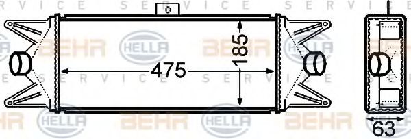 HELLA 8ML376776771 Интеркулер для IVECO