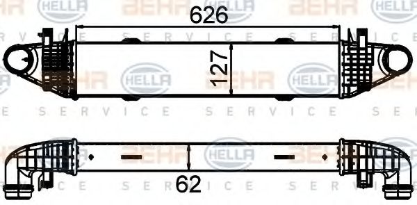 HELLA 8ML376899191 Интеркулер для MERCEDES-BENZ E-CLASS