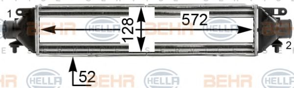 HELLA 8ML376900431 Интеркулер HELLA для FIAT