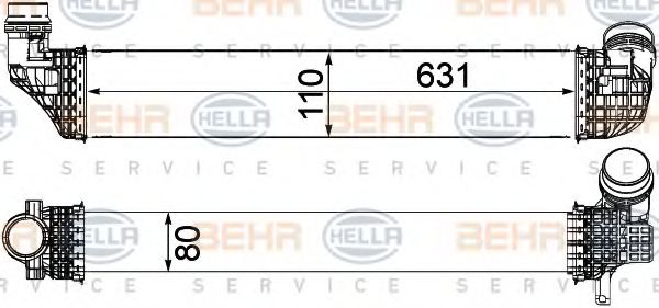 HELLA 8ML376912121 Интеркулер для RENAULT