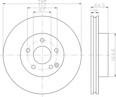 HELLA 8DD355114201 Тормозные диски для MERCEDES-BENZ SLC