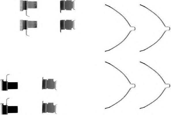 HELLA 8DZ355202861 Скоба тормозного суппорта HELLA 