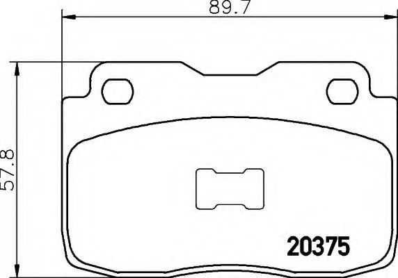 HELLA 8DB355006051 Тормозные колодки HELLA 