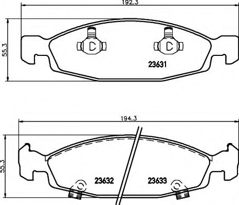 HELLA 8DB355009881 Тормозные колодки HELLA 