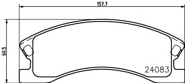 HELLA 8DB355011541 Тормозные колодки HELLA для JEEP