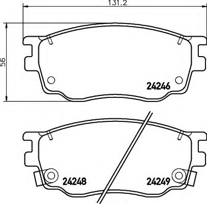 HELLA 8DB355012091 Тормозные колодки HELLA для MAZDA