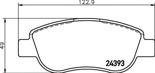 HELLA 8DB355012631 Тормозные колодки 