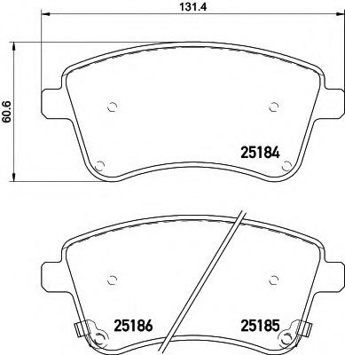 HELLA 8DB355015331 Тормозные колодки HELLA для KIA