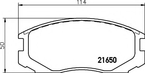 HELLA 8DB355017161 Тормозные колодки для MITSUBISHI MIRAGE 5 купе (CJ - CM)