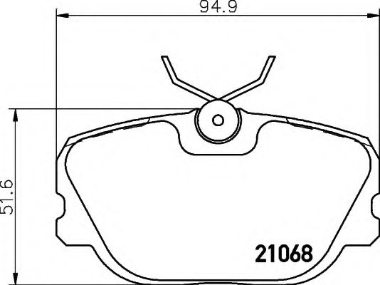 HELLA 8DB355017761 Тормозные колодки HELLA для SAAB