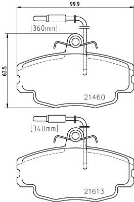 HELLA 8DB355017981 Тормозные колодки HELLA для CITROËN ZX