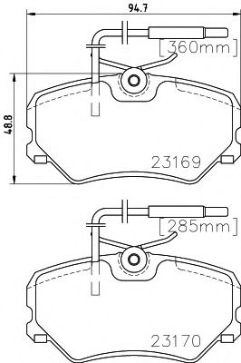 HELLA 8DB355018401 Тормозные колодки HELLA для CITROËN ZX