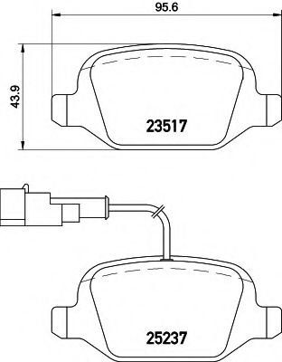 HELLA 8DB355019961 Тормозные колодки HELLA для ALFA ROMEO