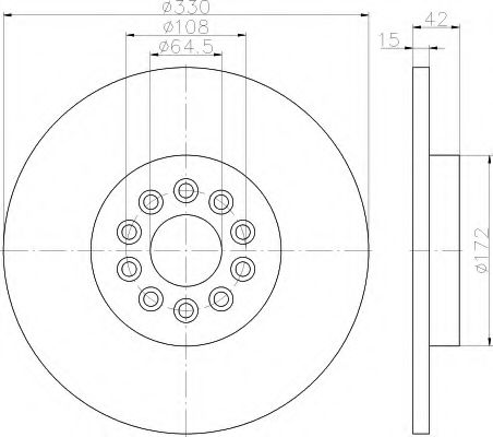 HELLA 8DD355116711 Тормозные диски для JAGUAR XJ