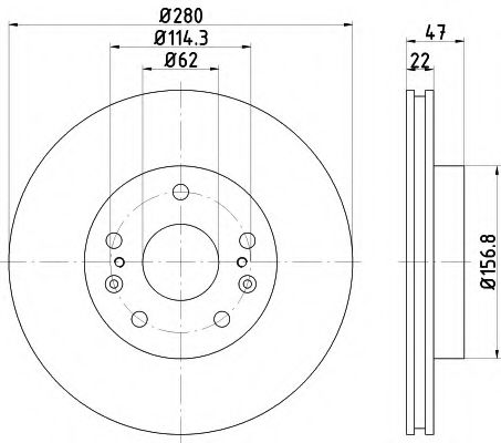 HELLA 8DD355120521 Тормозные диски для SUZUKI S-CROSS