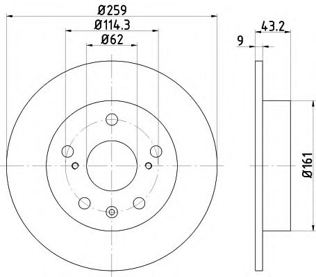 HELLA 8DD355120531 Тормозные диски для SUZUKI S-CROSS