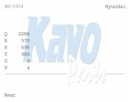 KAVO PARTS BD3354 Тормозной барабан для HYUNDAI