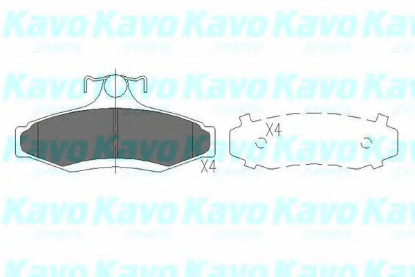 KAVO PARTS KBP1006 Тормозные колодки KAVO PARTS для DAEWOO NUBIRA
