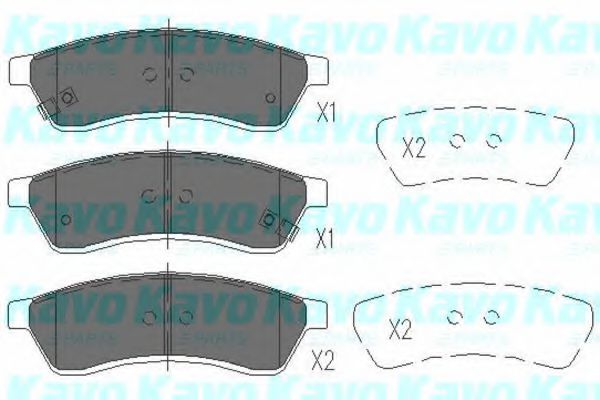 KAVO PARTS KBP1012 Тормозные колодки KAVO PARTS для CHEVROLET