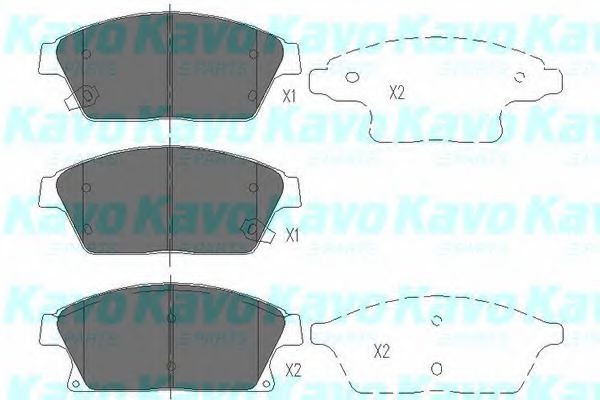KAVO PARTS KBP1014 Тормозные колодки KAVO PARTS для CHEVROLET