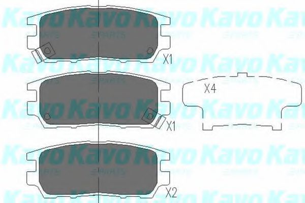 KAVO PARTS KBP5504 Тормозные колодки KAVO PARTS для CHEVROLET