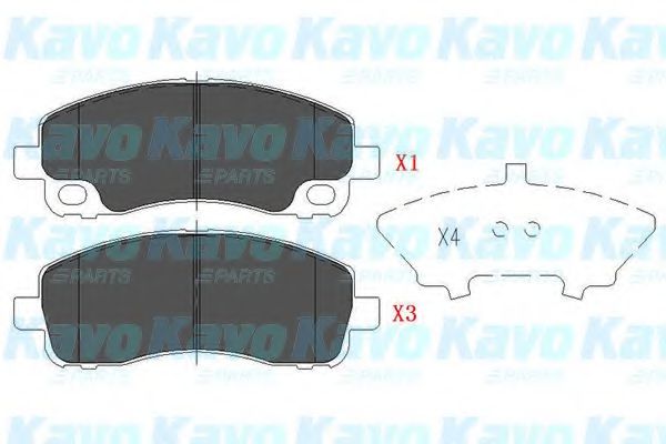 KAVO PARTS KBP5543 Комплект тормозных колодок, дисковый тормоз KAVO PARTS KBP5543 Комплект тормозных колодок, дисковый тормоз