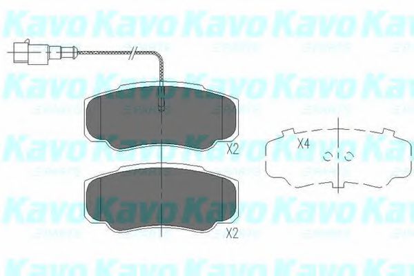 KAVO PARTS KBP6585 Комплект тормозных колодок, дисковый тормоз 