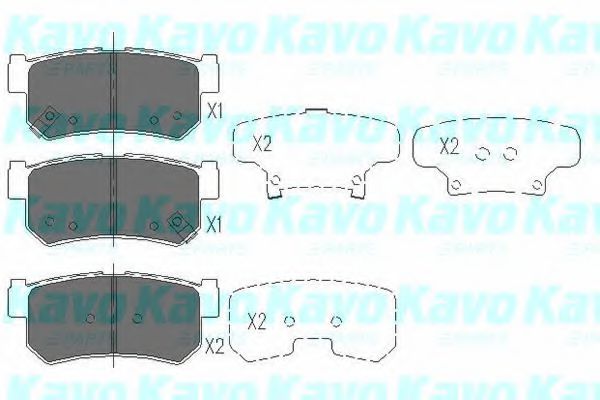 KAVO PARTS KBP7501 Тормозные колодки KAVO PARTS для SSANGYONG