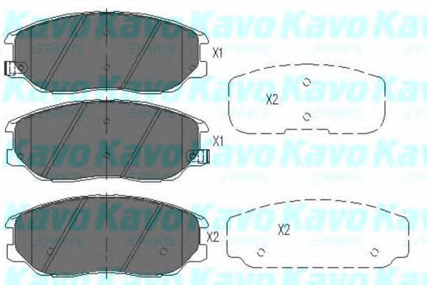 KAVO PARTS KBP7505 Тормозные колодки KAVO PARTS для SSANGYONG