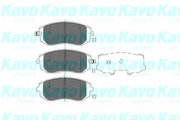 KAVO PARTS KBP8004 Тормозные колодки KAVO PARTS для SUBARU