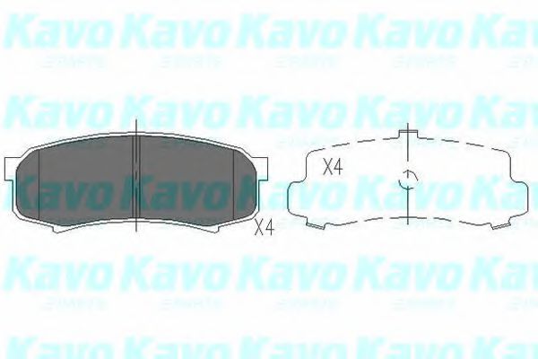 KAVO PARTS KBP9007 Тормозные колодки KAVO PARTS для LEXUS