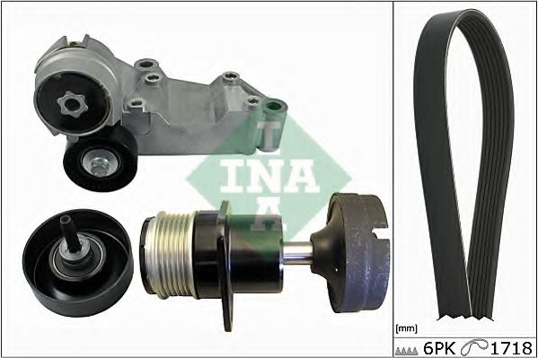 INA 529003810 Поликлиновой ременный комплект 