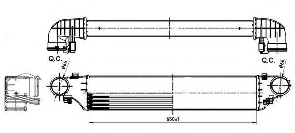 NRF 30164A Интеркулер для MERCEDES-BENZ