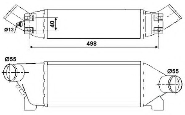 NRF 30259 Интеркулер для FORD