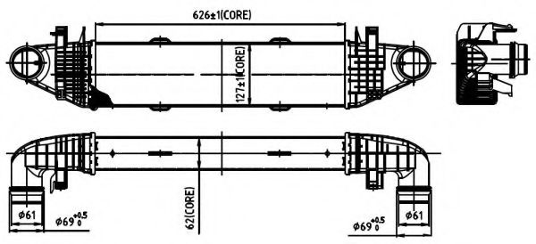 NRF 30314 Интеркулер для MERCEDES-BENZ