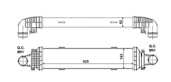 NRF 30504 Интеркулер для MERCEDES-BENZ E-CLASS