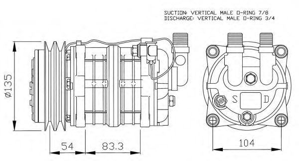 NRF 32035G Компрессор кондиционера для VOLVO 940 Break (945)