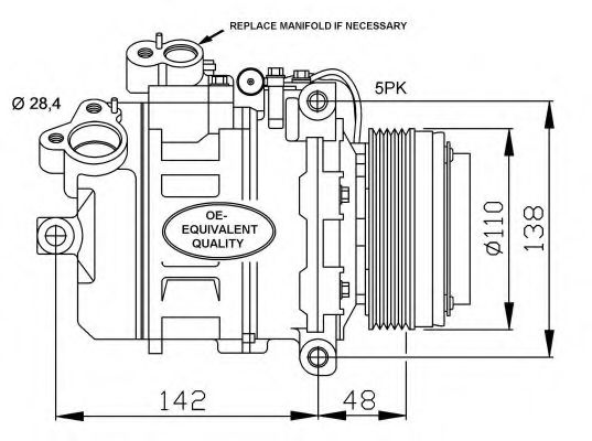 NRF 32123 Компрессор кондиционера для BMW X3