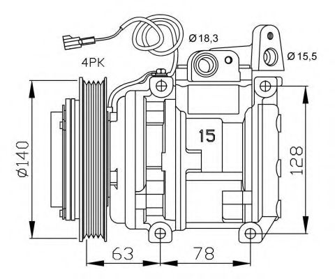 NRF 32450G Компрессор кондиционера для KIA SHUMA