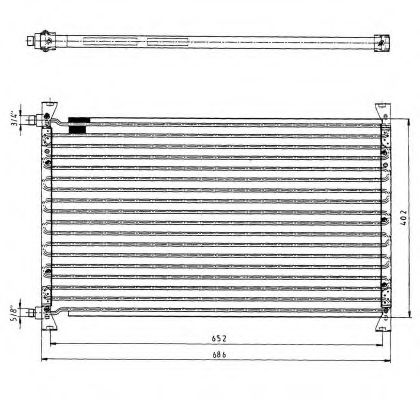 NRF 35063 Радиатор кондиционера для VOLVO F
