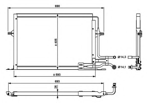 NRF 35139 Радиатор кондиционера для FORD