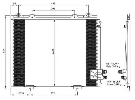 NRF 35228 Радиатор кондиционера для MERCEDES-BENZ