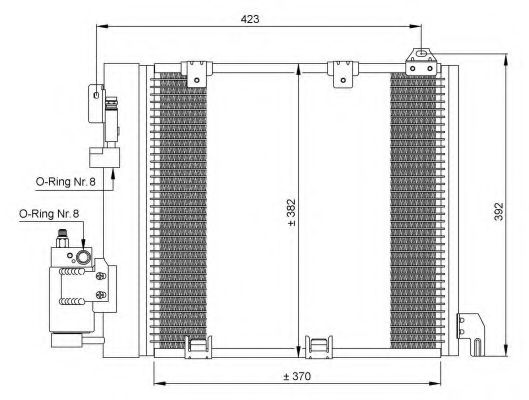 NRF 35302 Радиатор кондиционера для OPEL