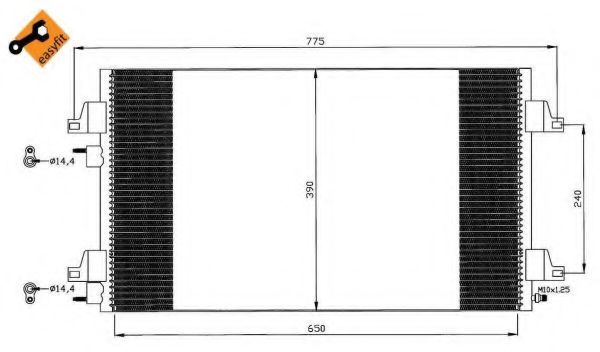 NRF 35447 Радиатор кондиционера для RENAULT