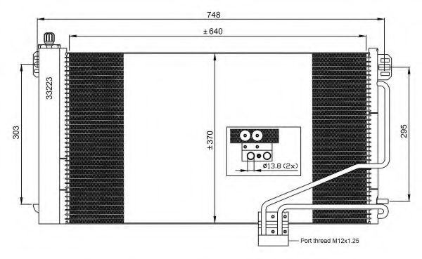 NRF 35535 Радиатор кондиционера для MERCEDES-BENZ CLK